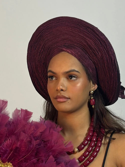Autogele en Aso Oke plis fins MEGS