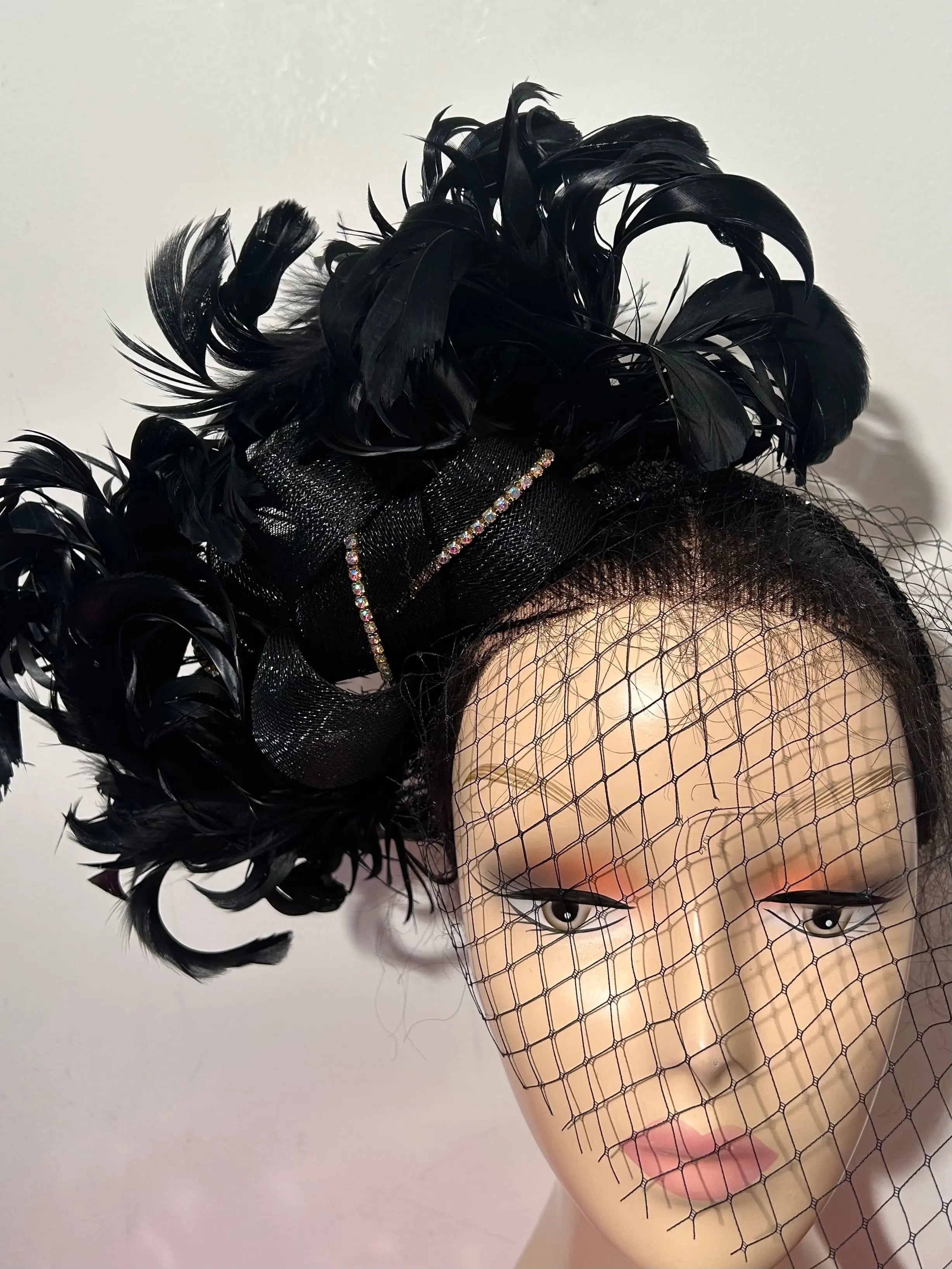 Fascinateur plumes noir Megs