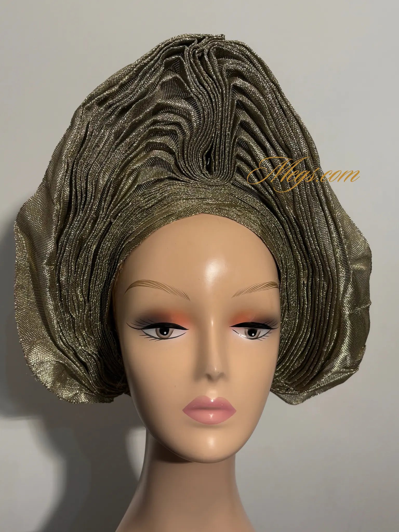 Autogele petit palmier en Aso Oke - doré MEGS