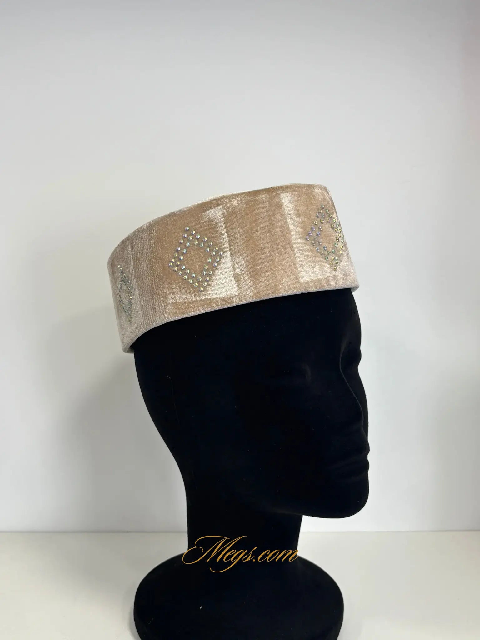 Chapeau homme velours et strass NWANYIES