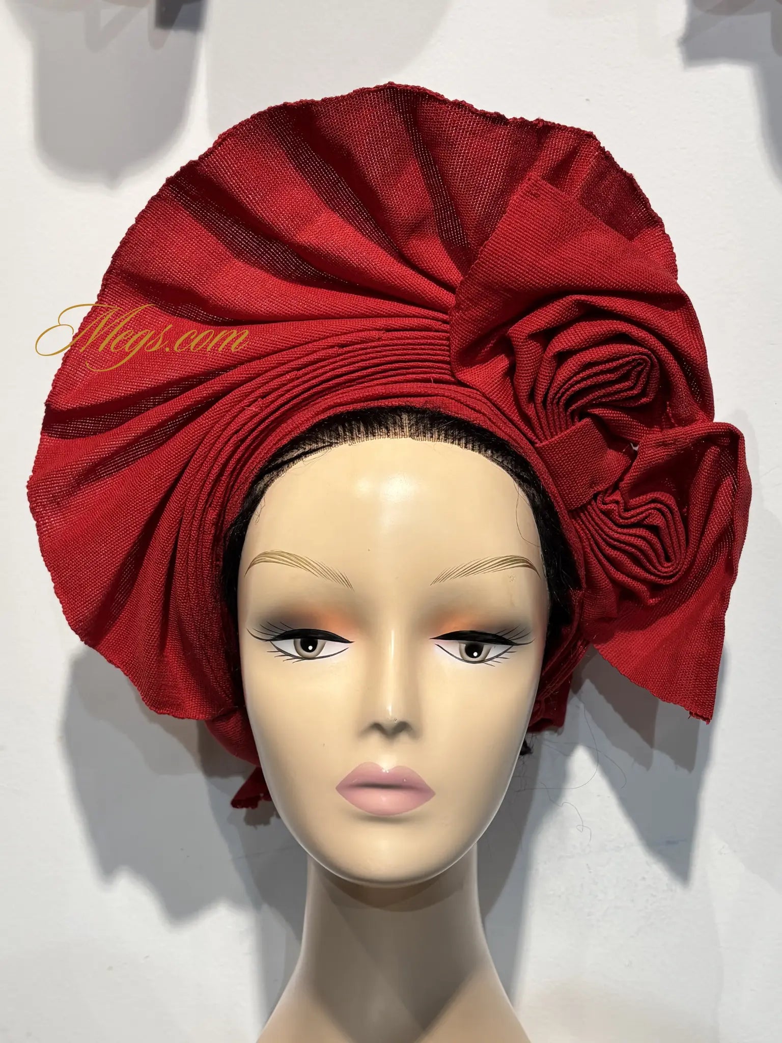 Autogele Aso Oke à petit noeud - rouge Megs
