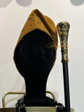 Chapeau à motif en Aso Oke - doré Megs
