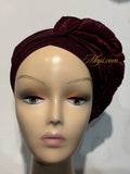 Turban satiné asymétrique MEGS
