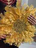 Eventail à plumes rond MEGS