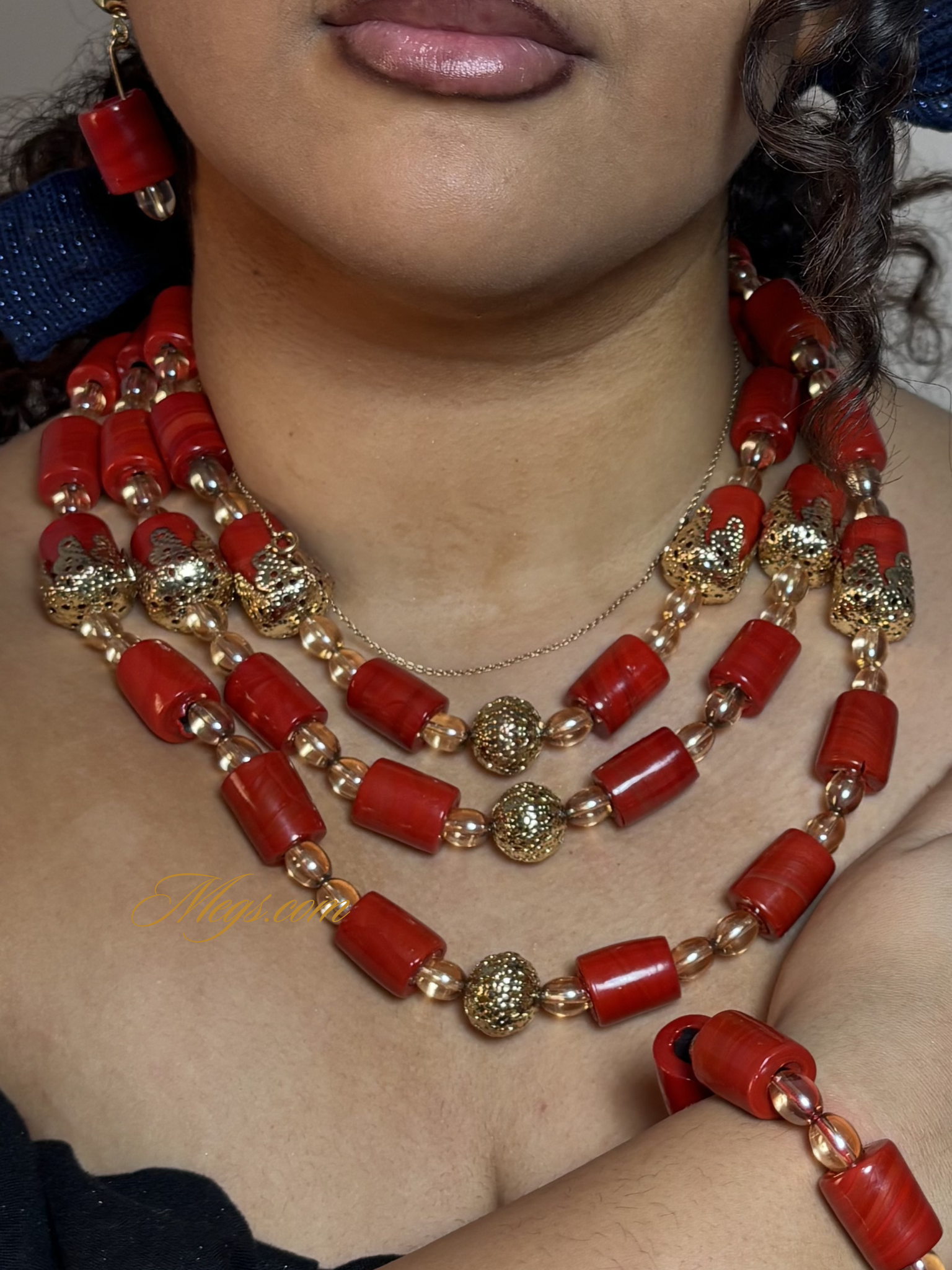 Assortiment bijoux fantaisie - rouge