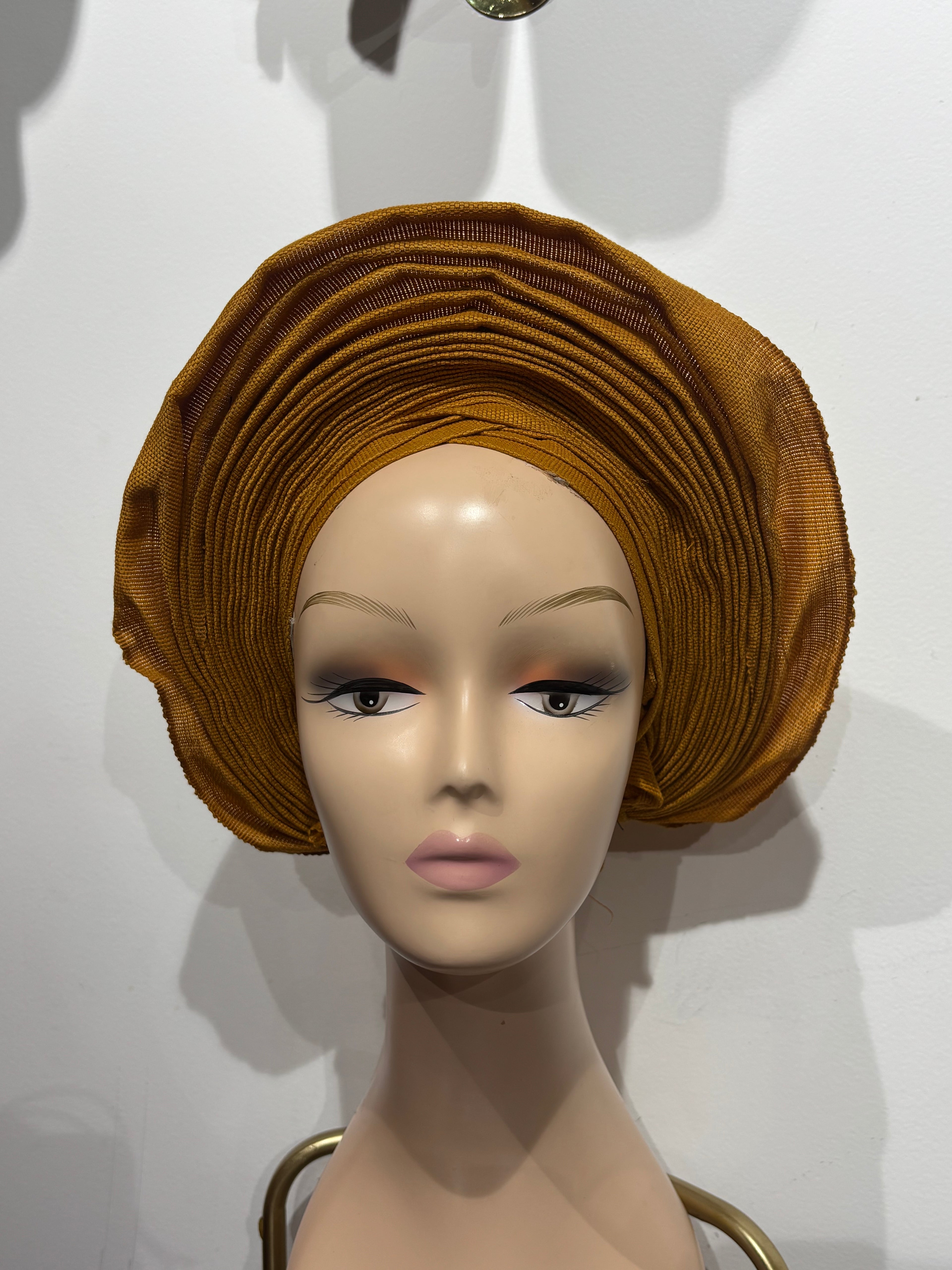 Autogele S en Aso Oke souple Moutarde