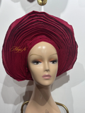 Autogele Large en Aso Oke premium - fushia