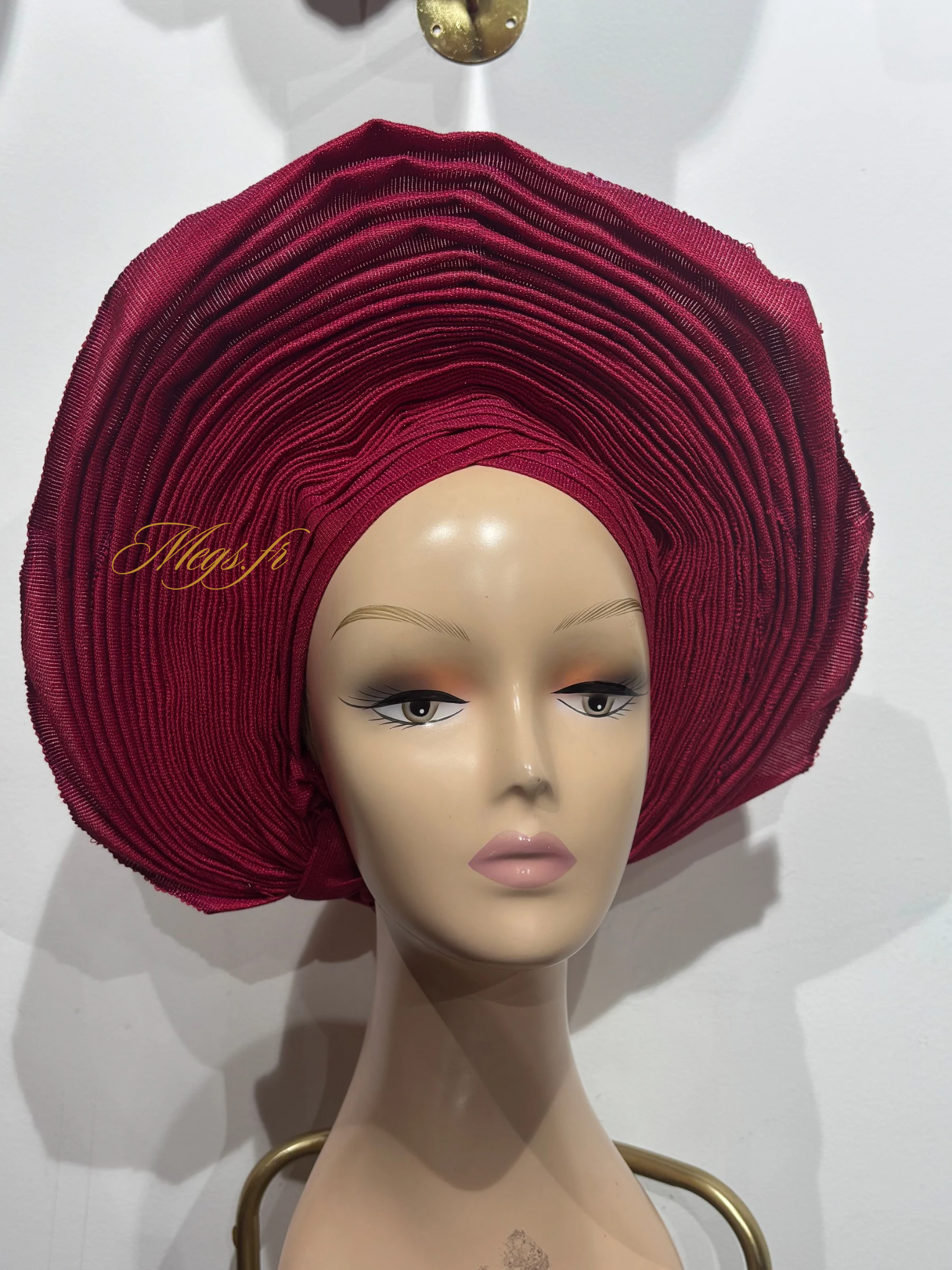 Autogele Large en Aso Oke premium - fushia