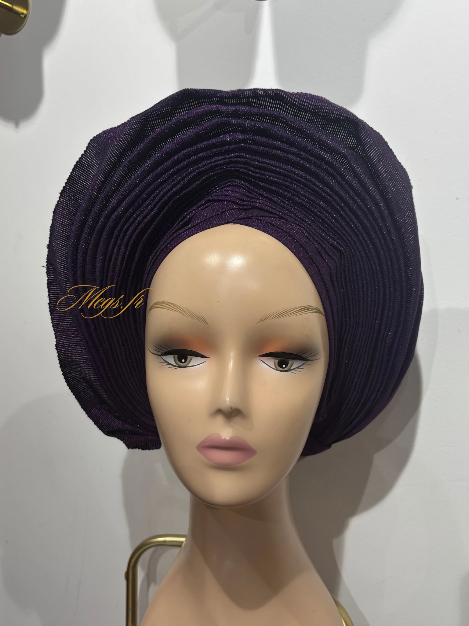 Autogele M en Aso Oke premium - violet